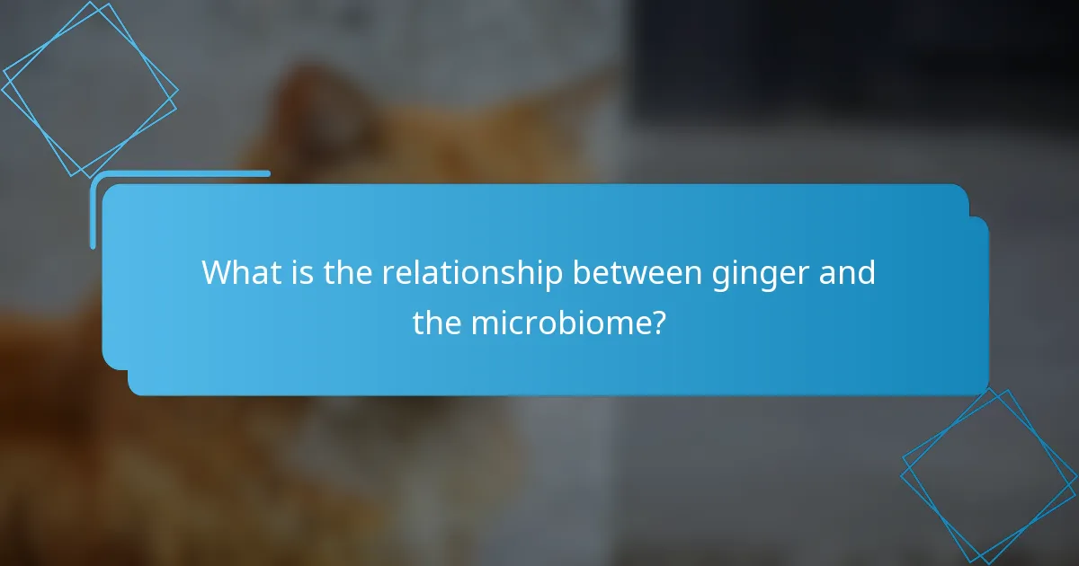 What is the relationship between ginger and the microbiome?
